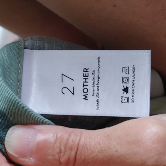 NWOT MOTHER The Shaker Linen Blend Chop Crop Camo Pant Size 27 - Picture 10 of 13